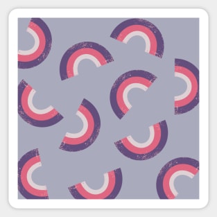 Pink and Purple Rainbow Pattern Sticker